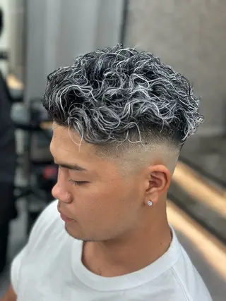 カラー パーマ メンズ メッシュパーマ支持率 ◎大宮/隼也のヘアスタイル
