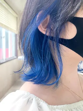 ミディアム カラー 脱!黒髪 ダブルカラー【上野】のヘアスタイル