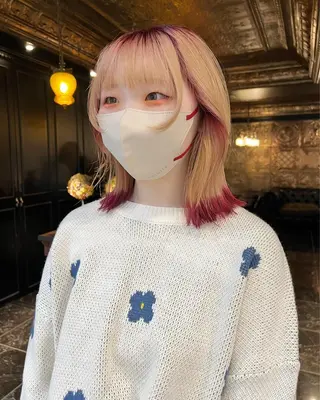 ミディアム カラー 圧倒的デザイン力 店長🎨RENAのヘアスタイル