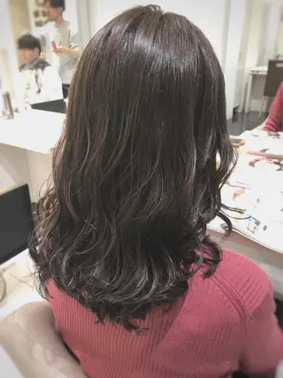 ミディアム カラー 山崎俊輔/髪質改善 /バレイヤージュのヘアスタイル