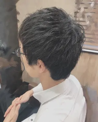 パーマ メンズ ボブ/ショート🤍 YUMEHAのヘアスタイル