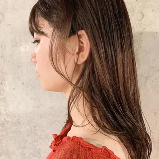 セミロング カラー 中川 竜誠のヘアスタイル