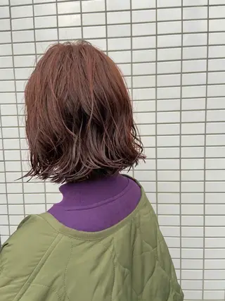 ミディアム パーマ 吉川 愛美李のヘアスタイル