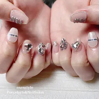ミディアム ネイル 🐾enen style 🐾のネイルデザイン