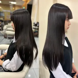ロング パーマ 髪質改善/縮毛矯正 /レイヤーカット岡部のヘアスタイル