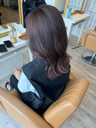 セミロング カラー yui🥀/ボブ /ブリーチなしカラーのヘアスタイル