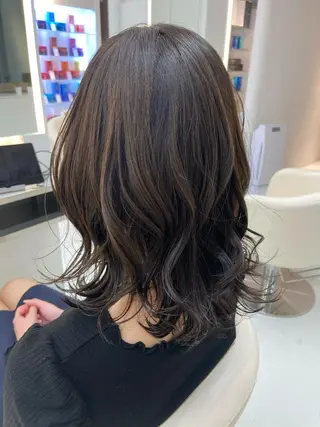 セミロング カラー 札幌ブリーチカラー/ ダブルカラー/ドイのヘアスタイル