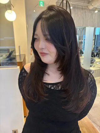セミロング 西田  美侑/ 前髪・顔周りカットのヘアスタイル