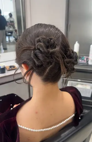 ヘアアレンジ 透明感カラー✨艶髪 制作🌱山根あゆみのヘアスタイル