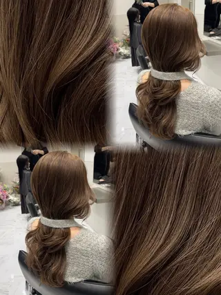 セミロング カラー ヘアアレンジ 天神レイヤーカット No.1💖マユカのヘアスタイル