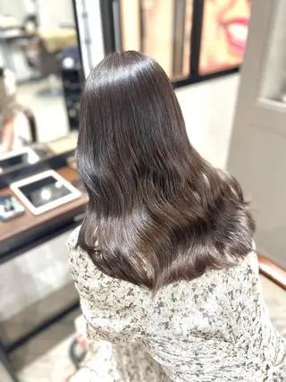 セミロング カラー ヘアアレンジ 韓国レイヤー/顔周り 美髪矯正 KAITOのヘアスタイル