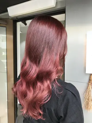 セミロング カラー navile momoのヘアスタイル