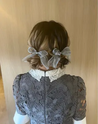 セミロング ヘアアレンジ juve.大分/ 秋月ひとはのヘアスタイル