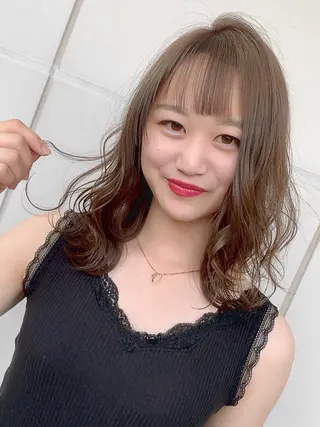 セミロング カラー 髪質改善will hairdesignのヘアスタイル