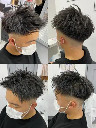 ショート カラー パーマ ヘアアレンジ メンズ 🔥メンズパーマ 特化 渡辺一翔のヘアスタイル