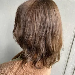 ミディアム カラー パーマ 💜推しインナー カラー/菊池柊真💜のヘアスタイル