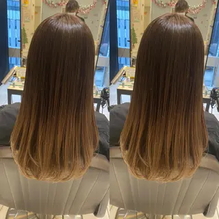 セミロング 美髪矯正透明感カラー 江川 和輝のヘアスタイル