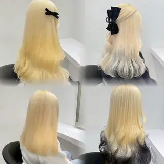 ロング カラー ハイトーンカラー💞 くるみ🎀のヘアスタイル