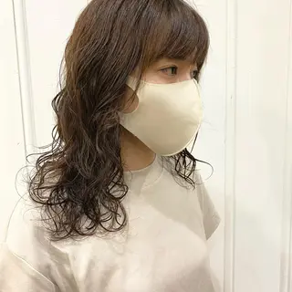 セミロング パーマ ショート& パーマ　坂本のヘアスタイル