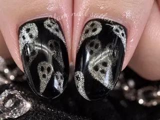 ネイル エツメ💅 長さ出し🎀デザインのネイルデザイン