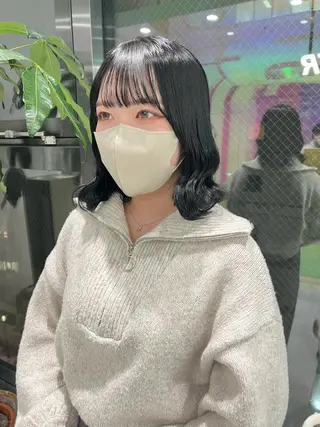 ミディアム カラー パーマ ヘアアレンジ メンズ キッズ ネイル マツエク・マツパ アイブロウ KANAMI 🌏のヘアスタイル