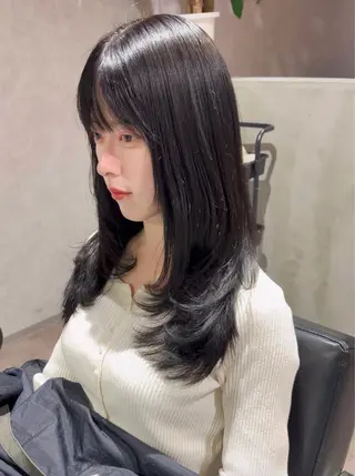ロング カラー 城 慎太郎のヘアスタイル