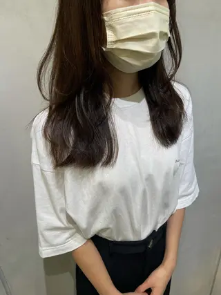 ミディアム カラー Aloa透明感ヘア ♡kanami♡のヘアスタイル