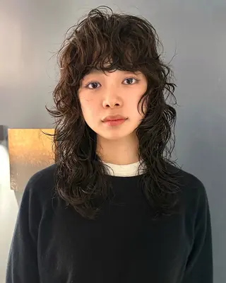 セミロング パーマ レイヤー/パーマ /ウルフ/nabeのヘアスタイル