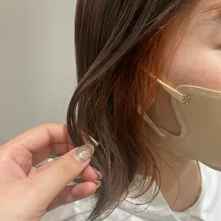 ミディアム カラー 西尾美容室libuR Ryokaのヘアスタイル