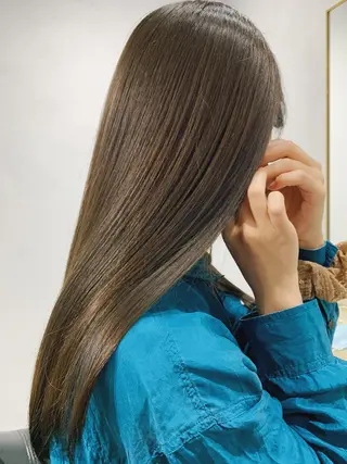 ロング カラー ボブパーマコテ巻き風 パーマNo1深江秀平のヘアスタイル