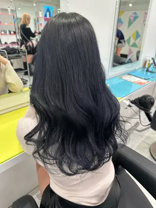 ロング カラー 韓国うる艶ハイトーン 💙ayana💙のヘアスタイル