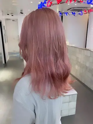 ミディアム カラー ヘアアレンジ メンズ ネイル マツエク・マツパ 🥣ミコト/レイヤー 韓国ハイトーン🥣のヘアスタイル