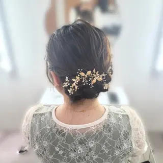 ミディアム ヘアアレンジ ヘアセットサロン 渥美寿美翔のヘアスタイル