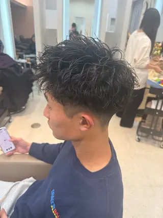 ショート カラー パーマ メンズ キッズ 【メンズパーマ特化】 壱岐祥一朗のヘアスタイル