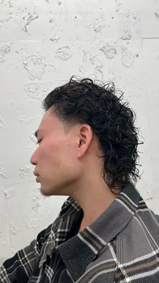 パーマ メンズ 渋谷メンズ 松永蓮のヘアスタイル
