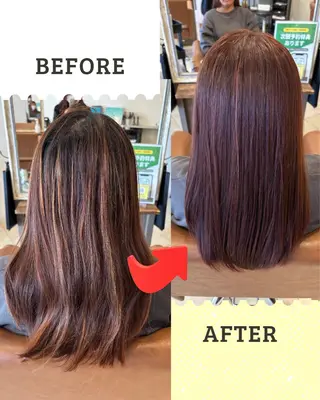 カラー 沖本 あやののヘアスタイル