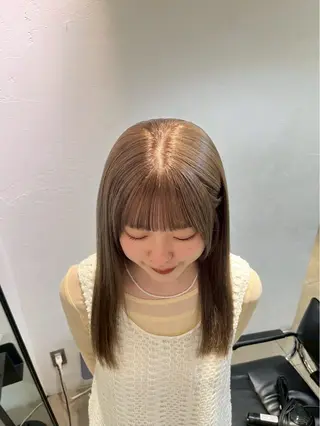 カラー うるぷるカラー 🤍 Naanoのヘアスタイル