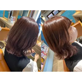 カラー 🩵盛れる顔周り/ 艶カラーemi🩵のヘアスタイル