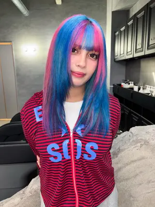 セミロング カラー デザインカラー /rioのヘアスタイル