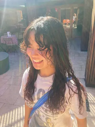 ロング パーマ 鍋島 くるみのヘアスタイル