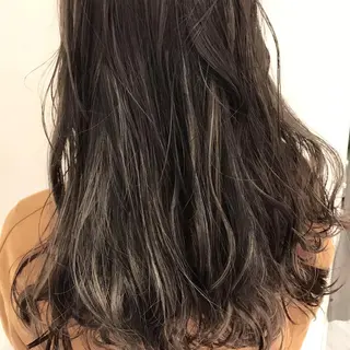 セミロング カラー 髪質改善カラー韓国風 レイヤーtudaのヘアスタイル