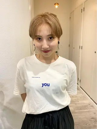 ショート カラー ショート& パーマ　坂本のヘアスタイル