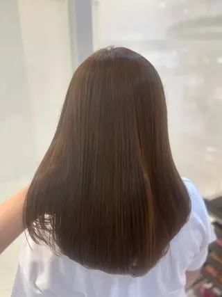 セミロング カラー 縮毛矯正/髪質改善/ 艶髪ササキナツミのヘアスタイル