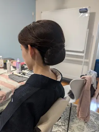 ヘアアレンジ 大人髪ヘアセット/ 切りたて感なしカットのヘアスタイル