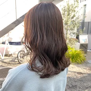 ミディアム カラー 佐藤史哉* 韓国レイヤー赤み除去のヘアスタイル