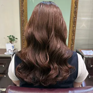 ロング パーマ 韓国風パーマ🌿コテ 巻き風パーマ/るいのヘアスタイル