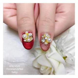 ミディアム ネイル 🐾enen style 🐾のネイルデザイン