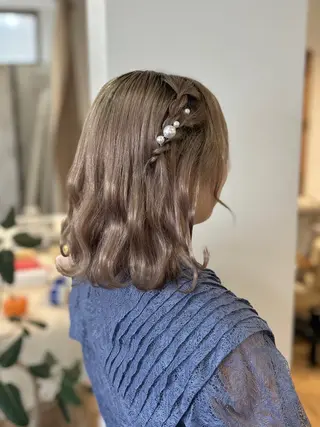セミロング かとう はるかのヘアスタイル