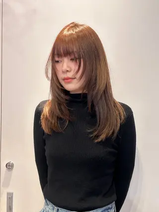 セミロング カラー ナチュラル大人っぽい スタイル MAORIのヘアスタイル