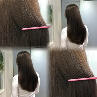 セミロング カラー 𝒀𝑼𝑴𝑬 |艶髪透明感カラー♡のヘアスタイル